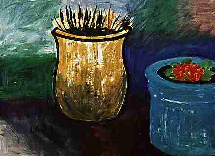 Braun gegen T&uuml;rkis &Ouml;l