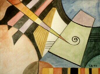 Barthaar von Dali  Aquarell 32 x 24