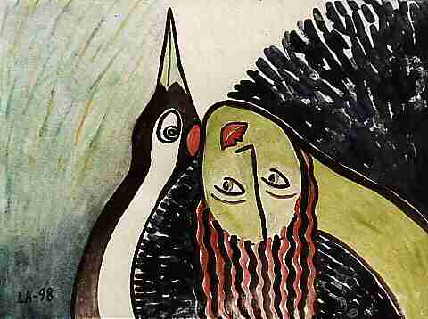 Einschmeichlerin Aquarell 30 x 40 cm