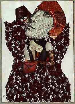 In fremder Rolle Collage 42  x 36 cm