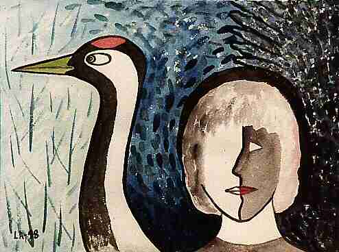 Heimliche Zuneigung Aquarell 30 x 40 cm