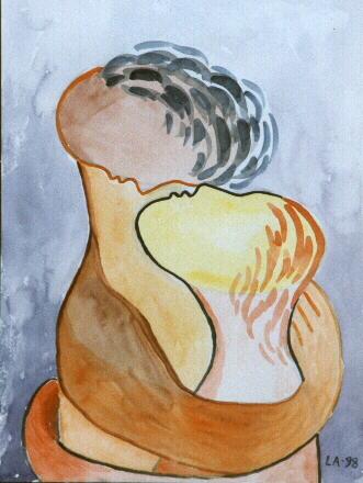 Ein Mann wie ein Baum Aquarell 40 x 30 cm