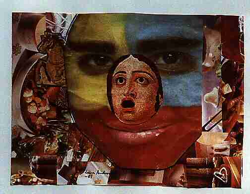 Sprachrorh der K&uuml;nstlerin Collage 40  x 30 cm