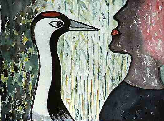 Verwunschener Prinz Aquarell 30 x 40 cm