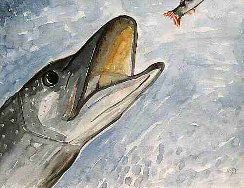 Vor&uuml;bergehende Freude Aquarell 50 x 64 cm