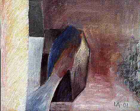 Allein durch die Kleinstadt &Ouml;l 43 x 53 cm